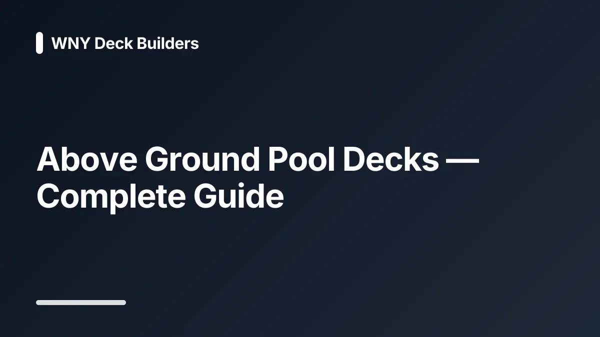 above ground pool deck
