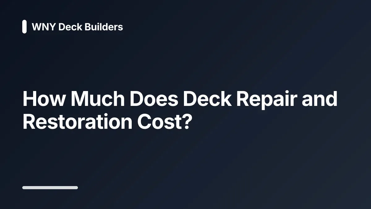 deck repair cost