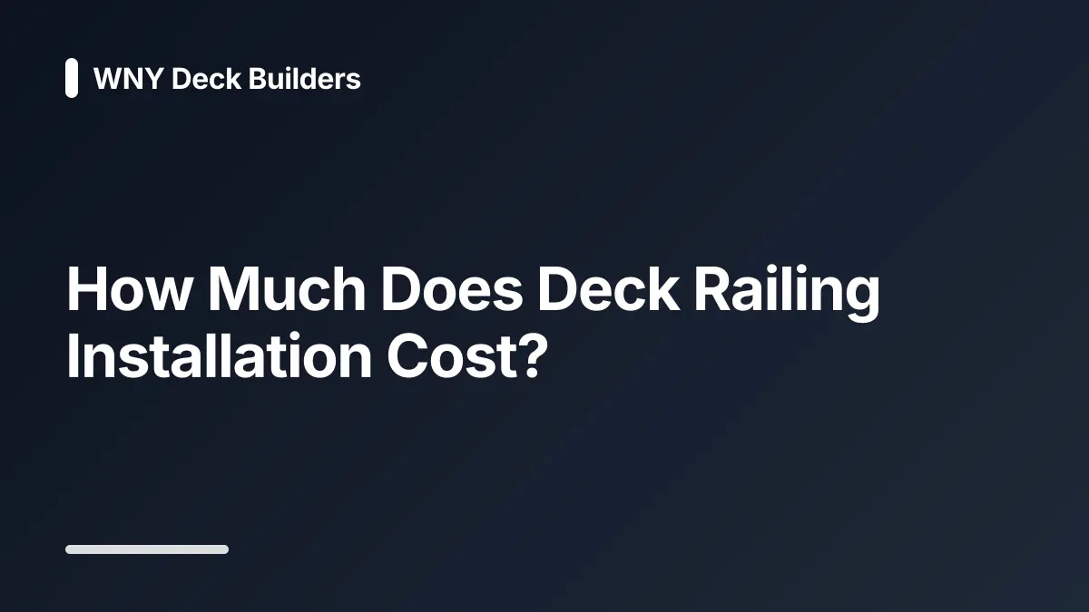 how much does deck railing installation cost