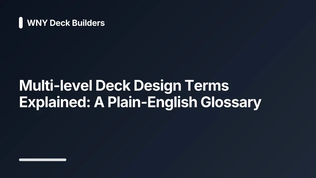 multi level deck design glossary