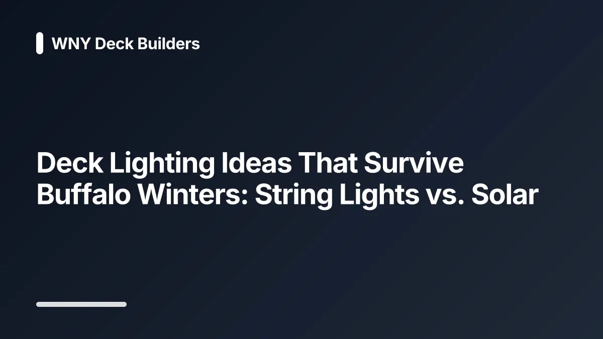 deck lighting ideas