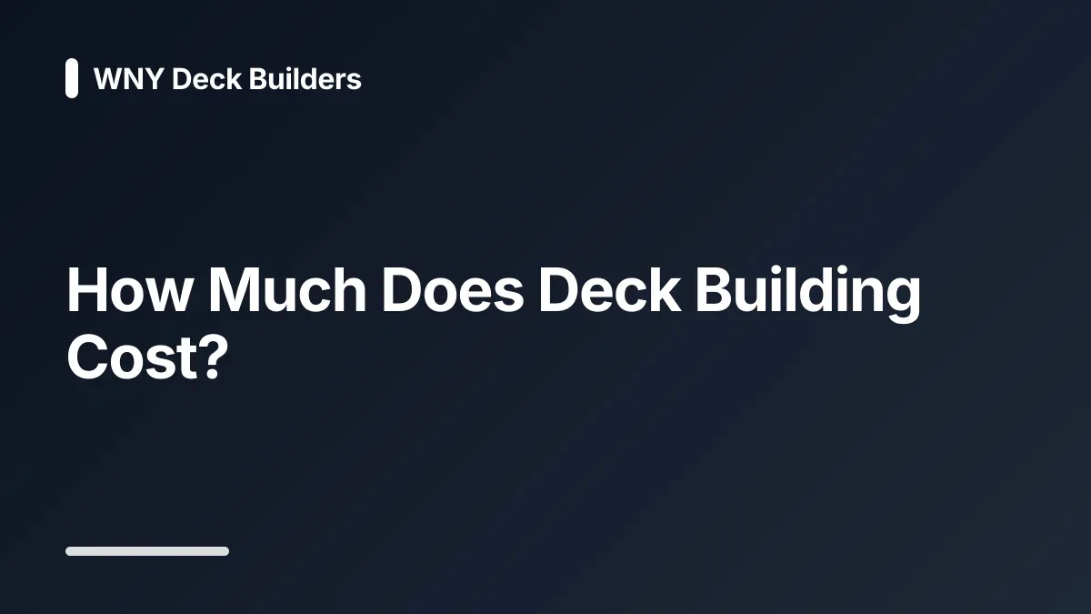 how much does deck building cost