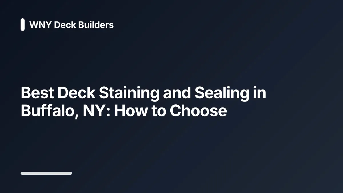 best deck staining and sealing buffalo ny