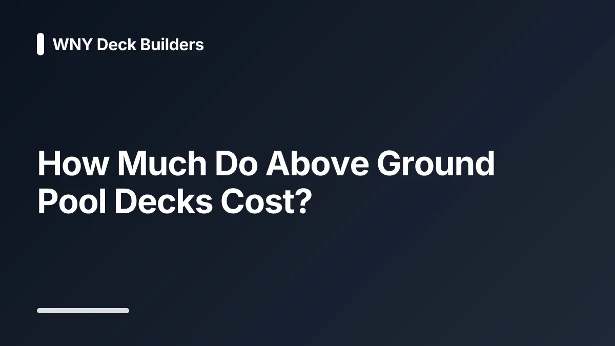 above ground pool deck cost