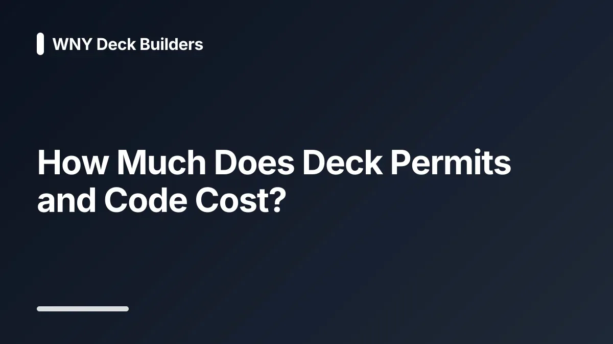 how much does deck permits and code cost